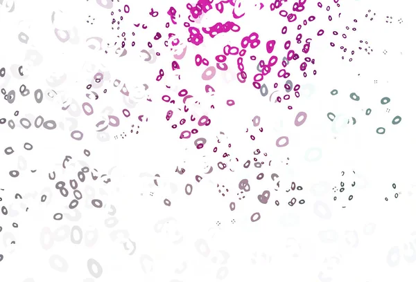 Light Pink Vector Background Bubbles — Stock Vector