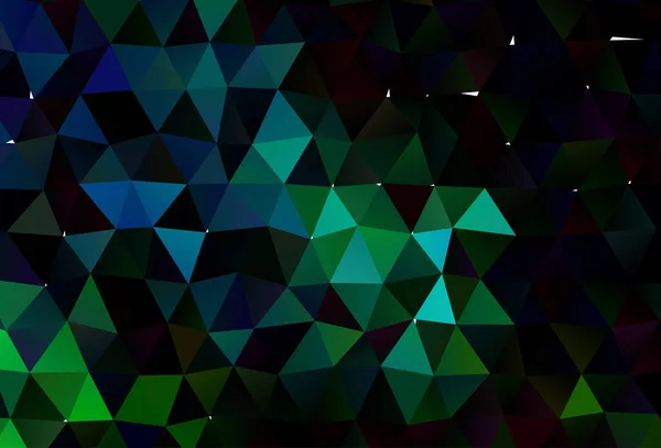 Dark Blue Zelený Vektor Abstraktní Mozaika Pozadí — Stockový vektor