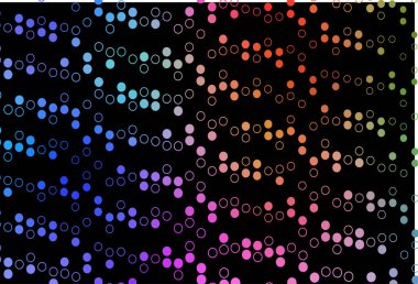 Koyu Çokrenkli, baloncuklu Gökkuşağı vektör arkaplanı.