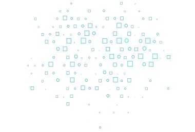 Diskleri, dikdörtgenleri olan hafif BLUE vektör dokusu.