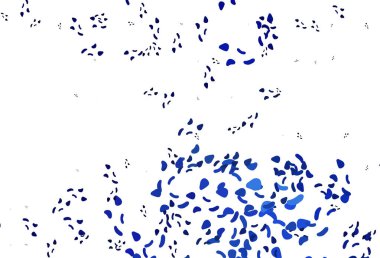 Memphis şekilli açık mavi vektör şablonu.