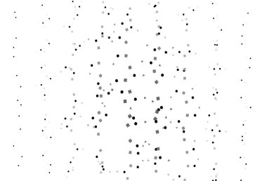 Açık Gümüş, gri vektör arkaplan üçgenler, daireler, küplerle.