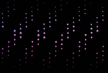 Koyu pembe, iskambil kağıtlarıyla mavi vektör dokusu.