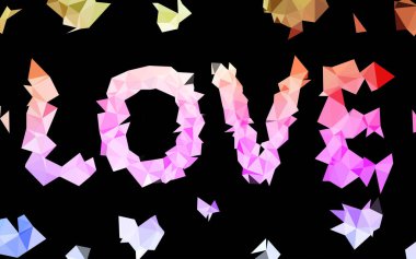 Üçgenler parlak ton renkleriyle yüzeye çıkar. Belirsiz soyut çizimler ve gradyan. İşiniz için yepyeni bir tasarım.  