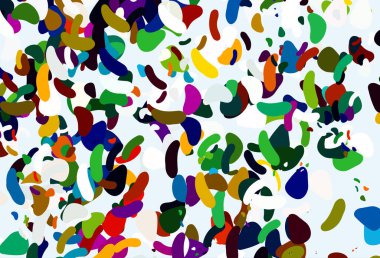 Rastgele biçimlerde açık renk, gökkuşağı vektör dokusu.