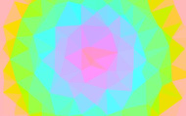 Üçgenler parlak ton renkleriyle yüzeye çıkar. Belirsiz soyut çizimler ve gradyan. İşiniz için yepyeni bir tasarım.  