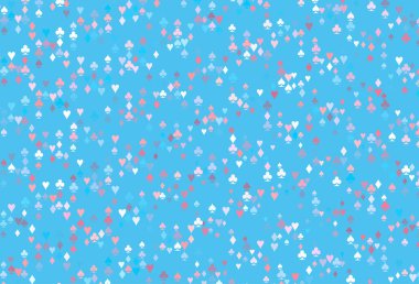 Açık Mavi, kart elemanları ile kırmızı vektör düzeni.