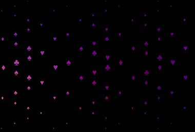 Kart sembollü koyu mor vektör deseni.