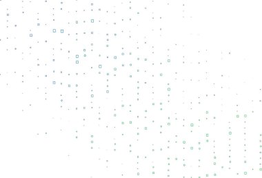 Açık Mavi, dikdörtgenli yeşil vektör düzeni, kareler.