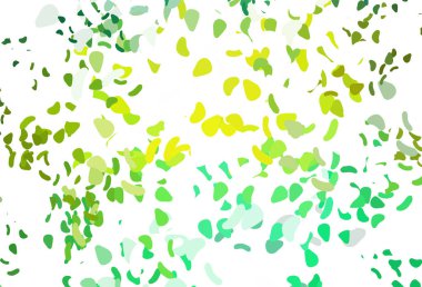 Açık yeşil, kaotik şekilli sarı vektör deseni.