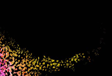 Koyu pembe, Memphis şekilli sarı vektör şablonu.