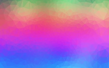 Üçgenler parlak ton renkleriyle yüzeye çıkar. Belirsiz soyut çizimler ve gradyan. İşiniz için yepyeni bir tasarım.  