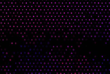 Koyu pembe, poker sembollü mavi vektör şablonu.