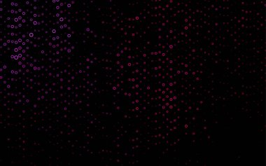 Noktalı siyah vektör arkaplanı. Soyut çemberlerin oluşturduğu bir resim. 