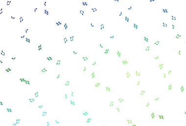 Açık Mavi, müzik elementli sarı vektör deseni.