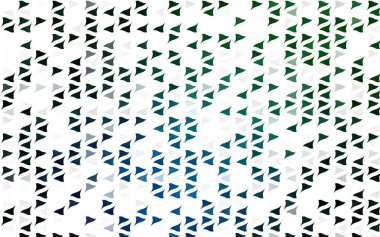 Üçgenler parlak ton renkleriyle yüzeye çıkar. Belirsiz soyut çizimler ve gradyan. İşiniz için yepyeni bir tasarım.  