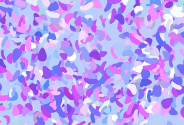 Açık Pembe, Memphis şekilli Mavi vektör şablonu.