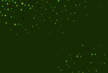 Kart sembollü açık yeşil vektör deseni.