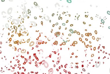 Açık yeşil, baloncuklu kırmızı vektör arkaplanı.