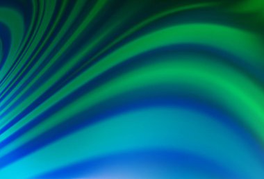 Açık Mavi, soyut çizgileri olan yeşil vektör arkaplanı.