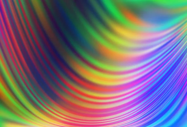 Ljus Flerfärgad Rainbow Vektor Mönster Med Linjer Ovaler — Stock vektor