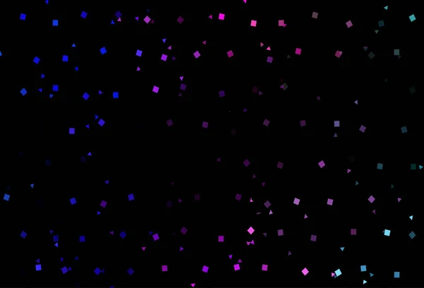Σκούρο Ροζ Μπλε Διάνυσμα Φόντο Τρίγωνα Κύκλους Κύβους — Διανυσματικό Αρχείο