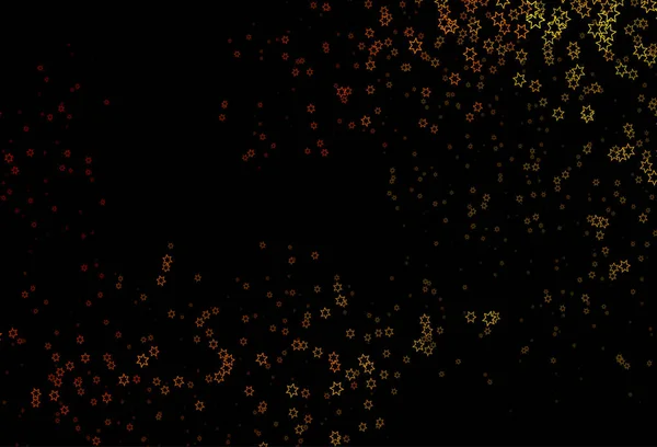 Jaune Foncé Motif Vectoriel Orange Avec Étoiles Noël — Image vectorielle