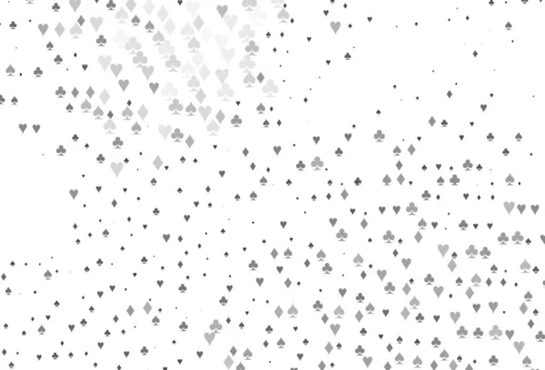 Argent Clair Texture Vectorielle Grise Avec Cartes Jouer — Image vectorielle