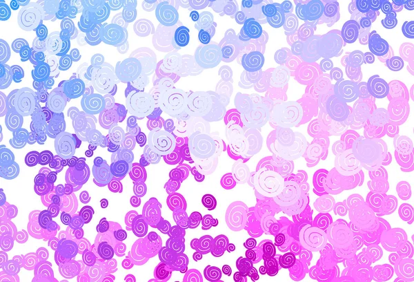 Hellrosa Blaue Vektorschablone Mit Blasenformen — Stockvektor