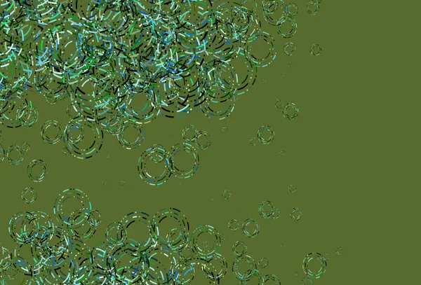 Hellgrüner Gelber Vektorhintergrund Mit Blasen — Stockvektor