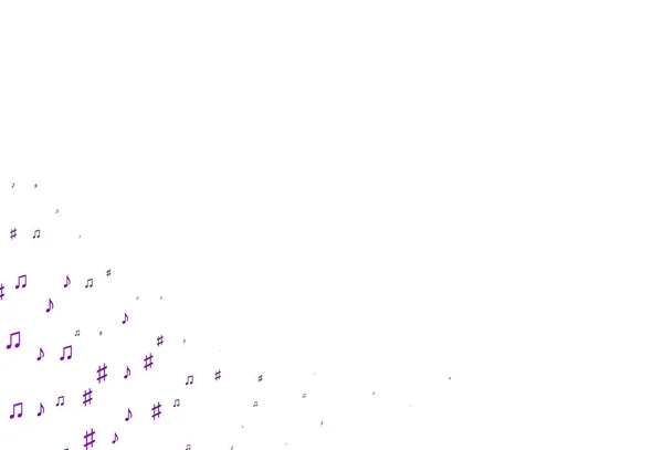 Modèle Vectoriel Violet Clair Avec Symboles Musicaux — Image vectorielle
