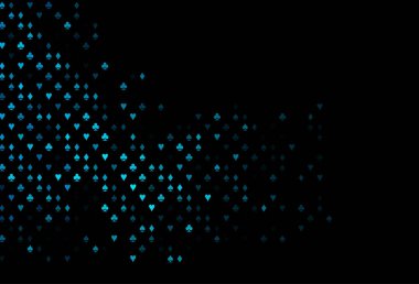 Kumarın sembolleriyle koyu mavi vektör kapağı.