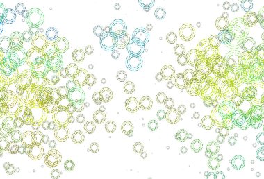 Açık Mavi, küreli sarı vektör deseni.