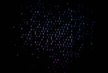 Koyu Mavi, EUR, JPY, GBP ile kırmızı vektör şablonu.