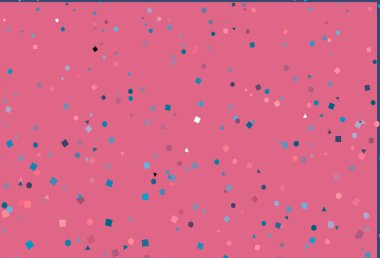 Açık Mavi, kırmızı vektör kapağı daireli çokgen biçiminde.