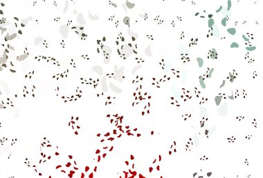 Açık yeşil, rastgele şekilli kırmızı vektör dokusu.