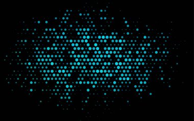 Noktalı siyah vektör arkaplanı. Soyut çemberlerin oluşturduğu bir resim. 