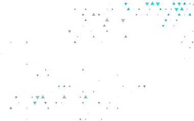 Üçgenler parlak ton renkleriyle yüzeye çıkar. Belirsiz soyut çizimler ve gradyan. İşiniz için yepyeni bir tasarım.  