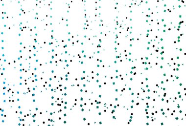 Açık Mavi, üçgenli, daireli, küplü yeşil vektör arkaplanı.