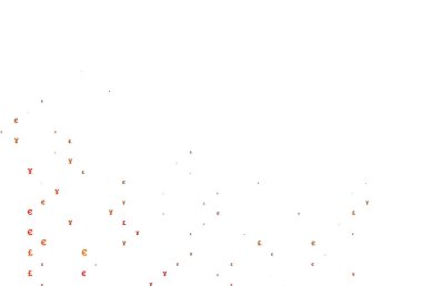 EUR, JPY, GBP ile hafif turuncu vektör şablonu.