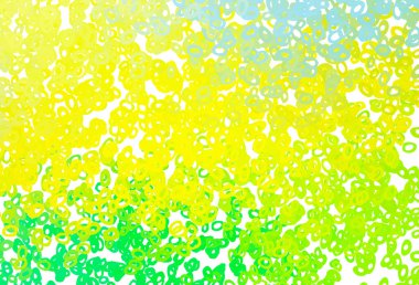 Açık Yeşil, daire şekilli sarı vektör düzeni.