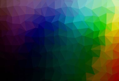 Koyu Çokrenkli, Gökkuşağı vektörü soyut mozaik arkaplan.