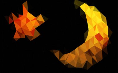 Üçgenler parlak ton renkleriyle yüzeye çıkar. Belirsiz soyut çizimler ve gradyan. İşiniz için yepyeni bir tasarım.  