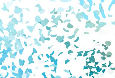 Açık mavi, kaotik şekilli yeşil vektör deseni.