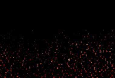 Rakamsal sembollü koyu turuncu vektör arkaplanı.