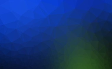 Üçgenler parlak ton renkleriyle yüzeye çıkar. Belirsiz soyut çizimler ve gradyan. İşiniz için yepyeni bir tasarım.  