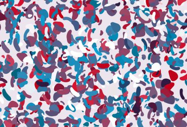 Açık Mavi, Memphis şekilli kırmızı vektör şablonu.