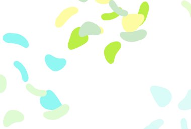 Açık Yeşil, soyut biçimlere sahip sarı vektör arkaplanı.