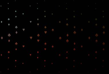 Koyu yeşil, kırmızı vektör örtüsü kumar sembolleriyle.