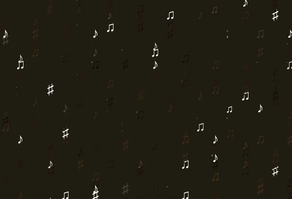 Fond Vectoriel Noir Clair Avec Symboles Musicaux — Image vectorielle